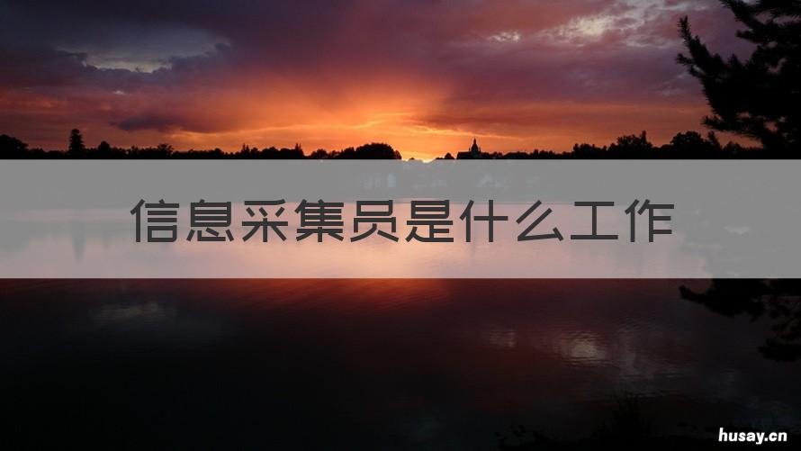信息采集员是什么工作 信息采集员是什么工作怎么样