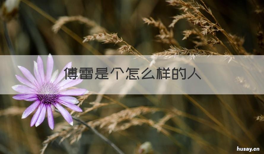 傅雷是个怎么样的人 傅雷是个什么样子的人