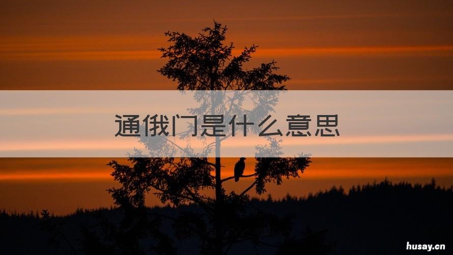 通俄门是什么意思
