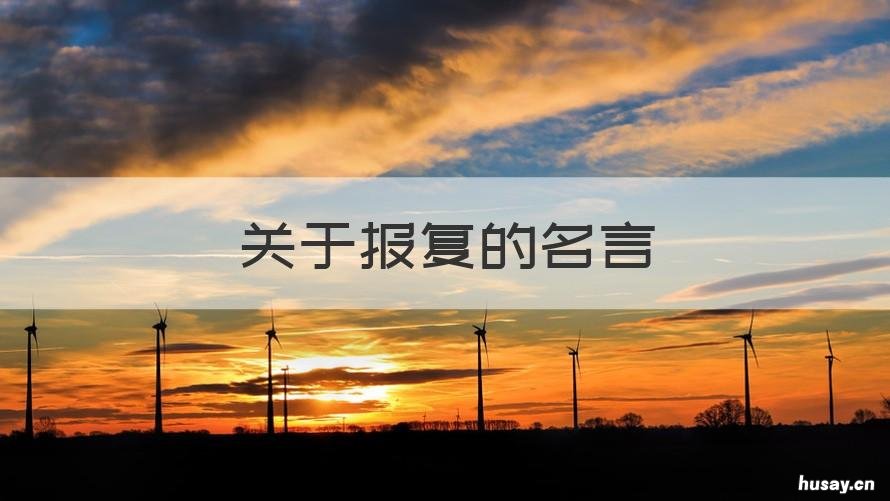 关于报复的名言 关于报复的名言有哪些