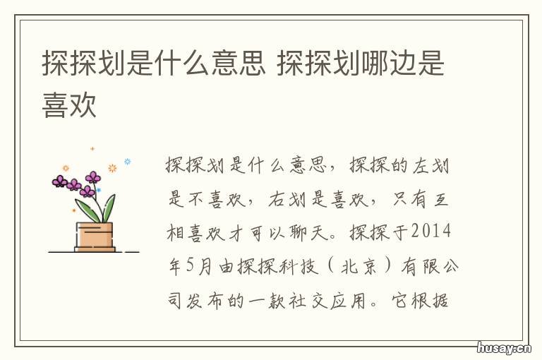 探探划是什么意思 探探上有打√是什么意思