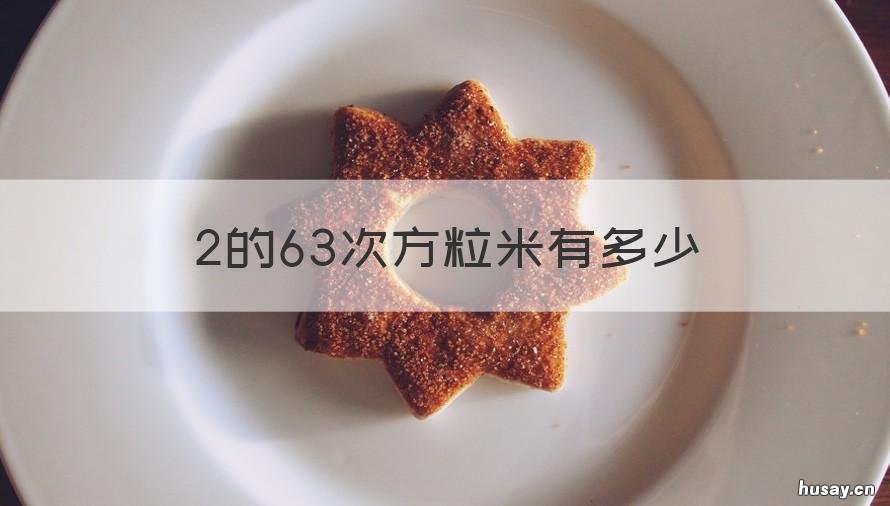 2的63次方粒米有多少 2的63次方是多少