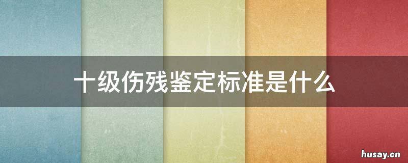 十级伤残鉴定的标准是什么 伤残鉴定为十级