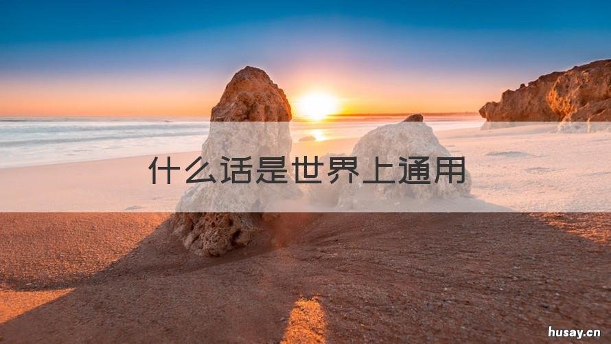 什么话是世界上通用