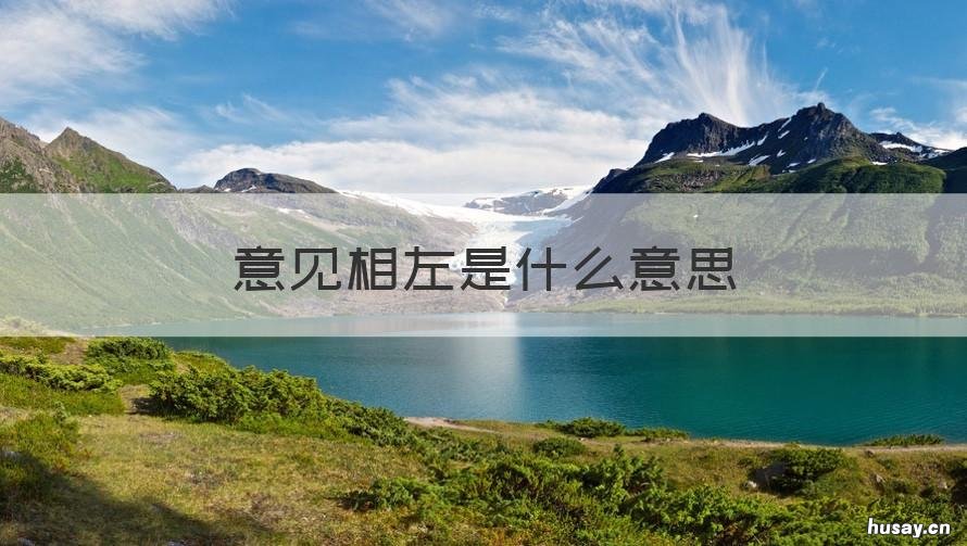 意见相左是什么意思 意见相左和相右是什么意思