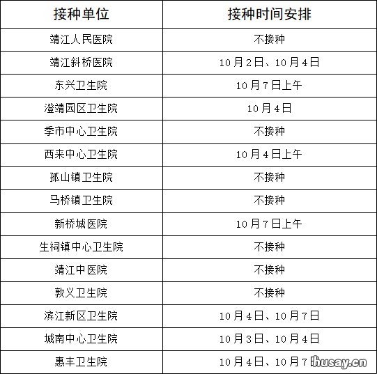 2021靖江市国庆假期新冠病毒疫苗接种安排 靖江 疫情