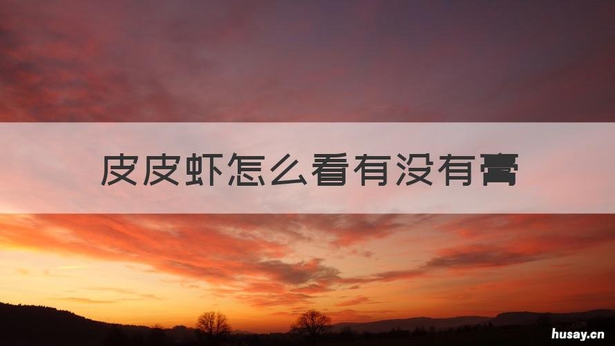 皮皮虾怎么看有没有膏 皮皮虾怎么挑有虾膏的