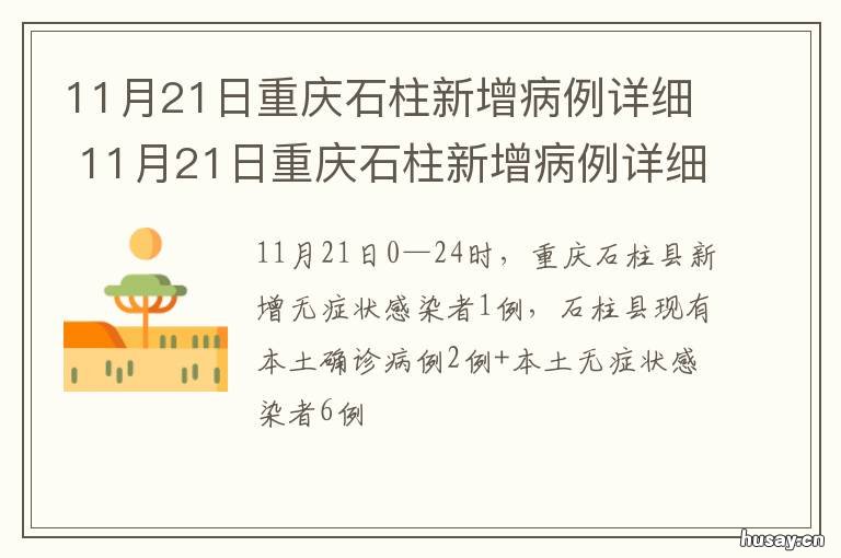 11月21日重庆石柱新增病例详细 重庆新增首例病例