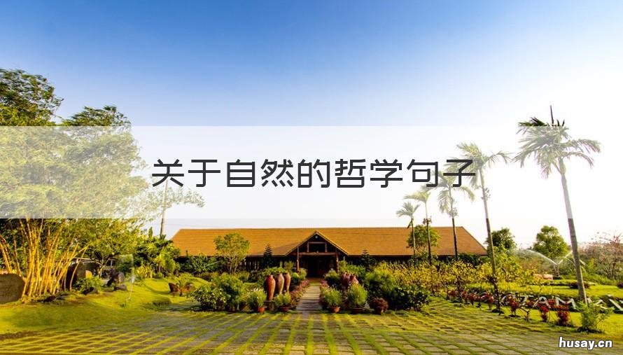 关于自然的哲学句子 关于自然的哲学句子简短