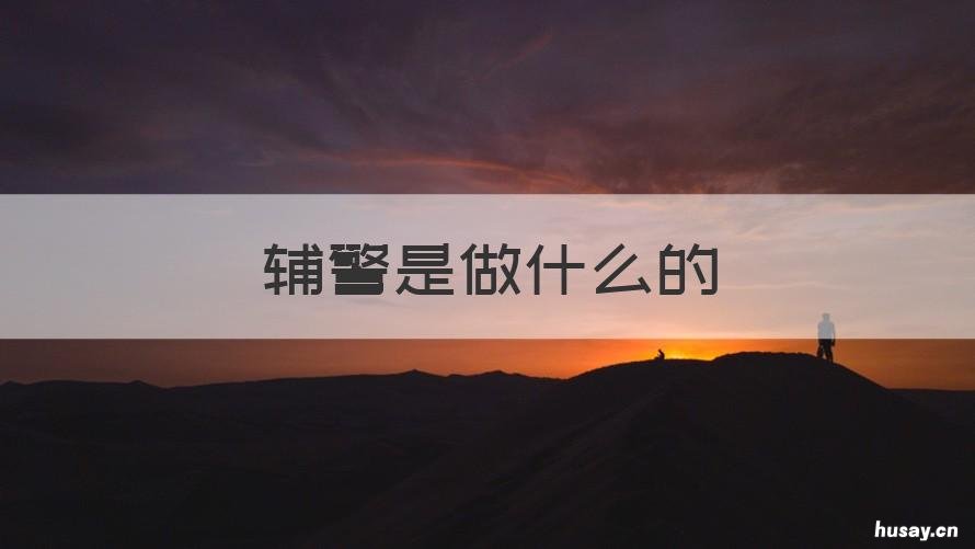 辅警是做什么的 社区辅警是做什么的