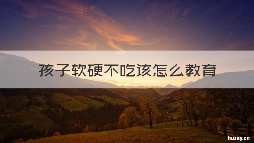 孩子软硬不吃该怎么教育 孩子软硬不吃该怎么教育他