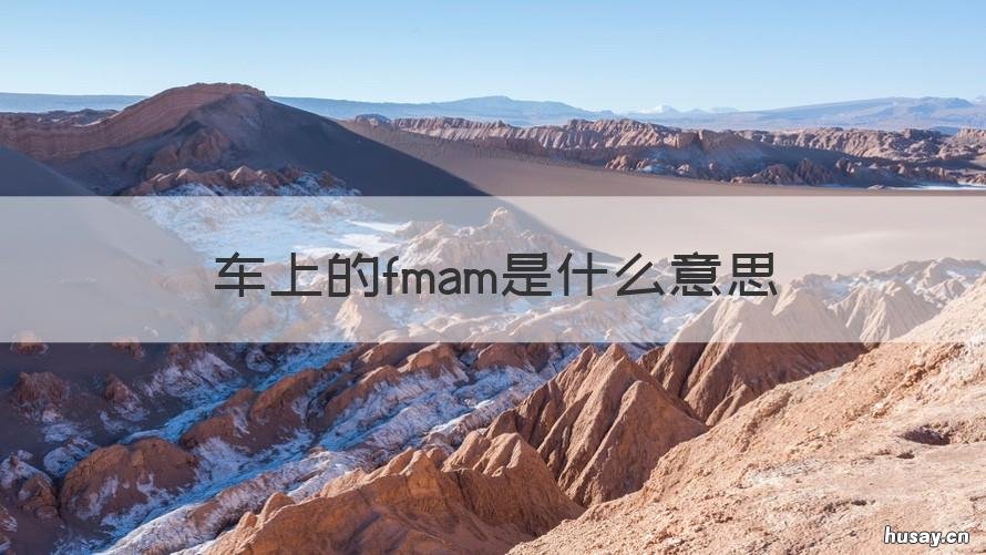 车上的fmam是什么意思 fmam什么意思汽车上