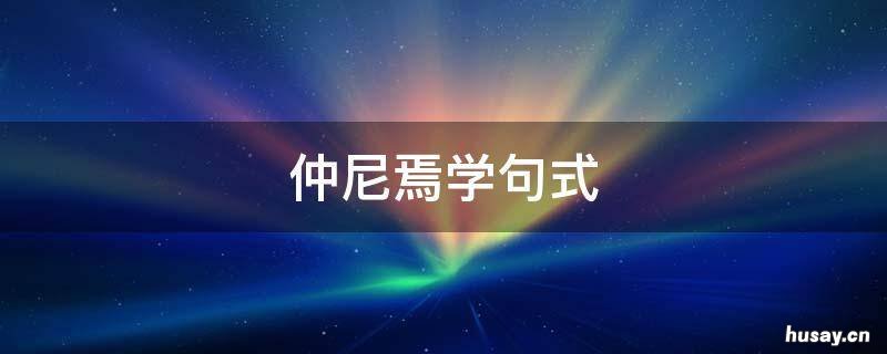 仲尼焉学句式 可谓好学也已矣句式