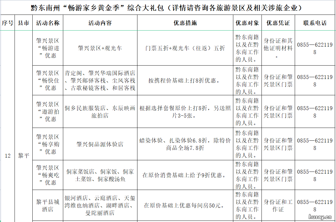 2022年五一黔东南旅游活动汇总 2021五一黔西南旅游收入