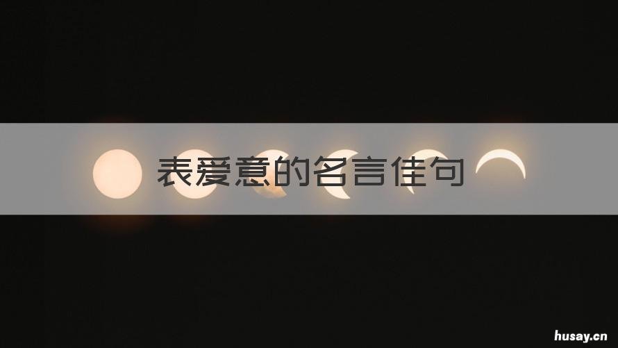 表爱意的名言佳句 表达爱意的句子经典长句