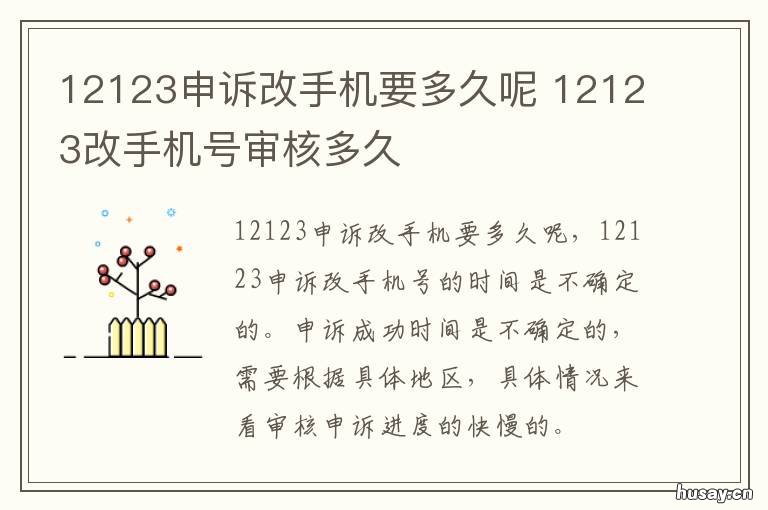 12123申诉改手机要多久呢 12123如何申诉改电话号码
