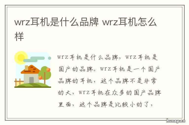 wrz耳机是什么品牌 wrz耳机百度百科