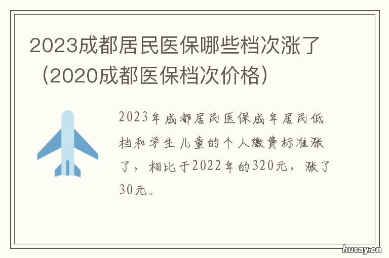 2023成都居民医保哪些档次涨了 2020成都医保目录