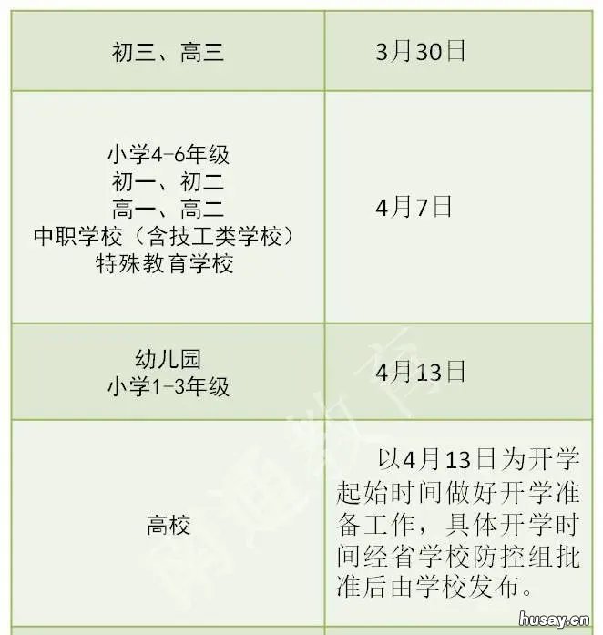 南通初三开学时间和教学安排是怎么样的？