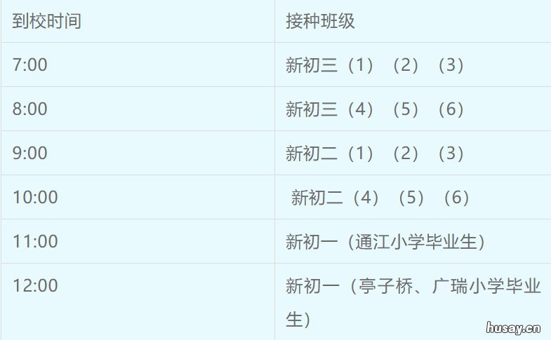 2021无锡广勤中学学生接种新冠疫苗安排 无锡中学生打新冠疫苗