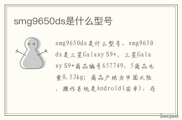 smg9650ds是什么型号