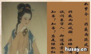 如梦令昨夜雨疏风骤赏析 如梦令 昨夜雨疏风骤原文
