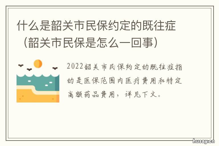 什么是韶关市民保约定的既往症