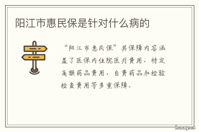 阳江市惠民保是针对什么病的
