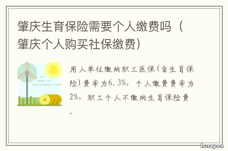 肇庆生育保险需要个人缴费吗 肇庆市生育保险待遇申请表