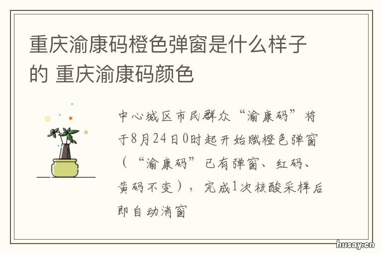 重庆渝康码橙色弹窗是什么样子的 重庆渝康码app下载