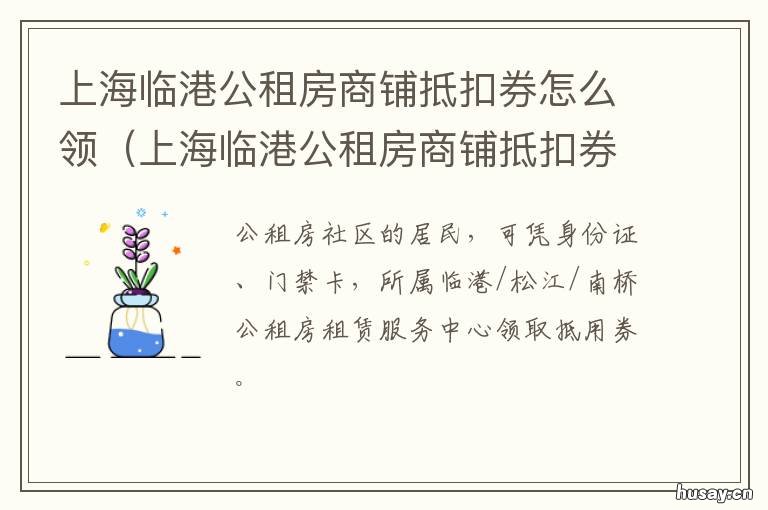 上海临港公租房商铺抵扣券怎么领 上海临港公寓出租