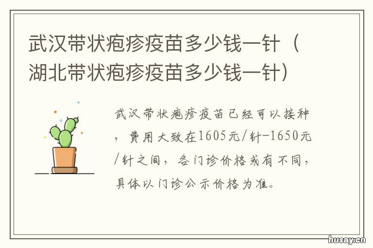 武汉带状疱疹疫苗多少钱一针 上海接种带状疱疹疫苗价格