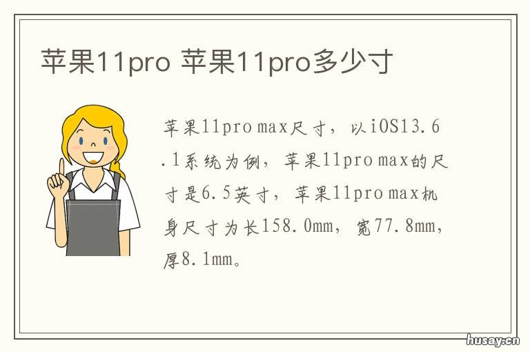 苹果11pro 苹果11pro 屏幕多少寸