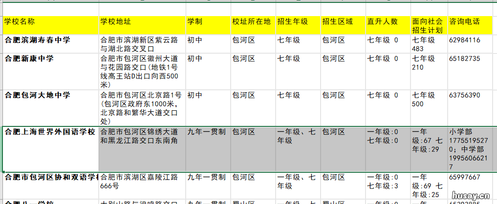 2022合肥上海世界外国语学校招生计划人数