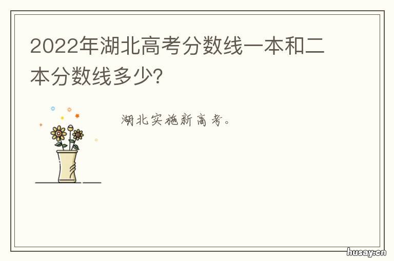 2022年湖北高考分数线一本和二本分数线多少? 2022年湖北高考分数线什么时候出
