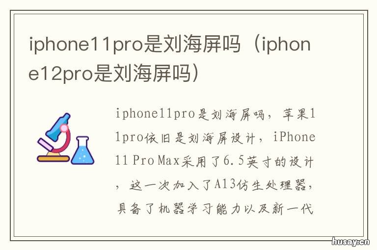 iphone11pro是刘海屏吗 苹果11pro是全面屏还是刘海屏