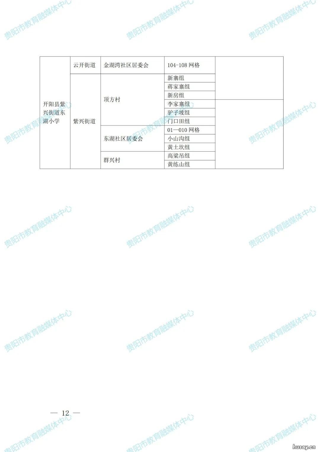 开阳县小学入学片区划分方案2022 开州读书小学分片区吗