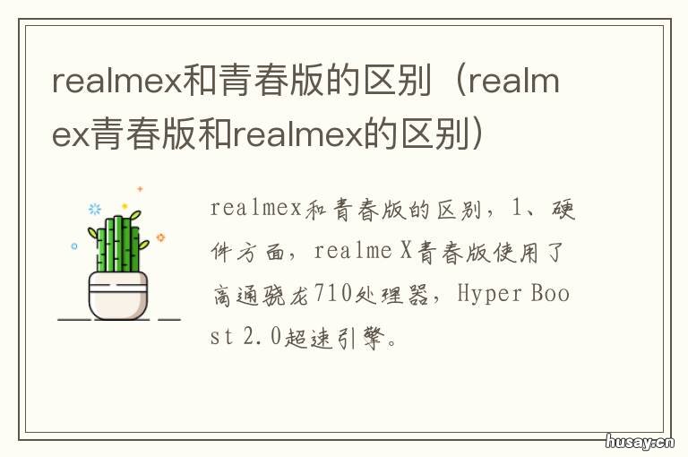 realmex和青春版的区别 realmex青春版优缺点