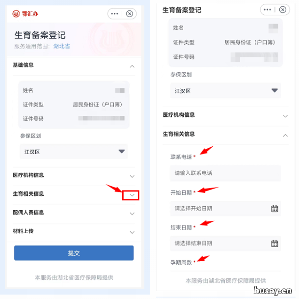 鄂汇办生育就医登记办理流程详细图解 鄂州市生育保险就医登记表