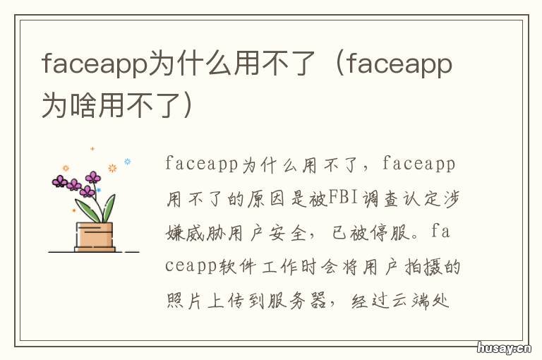 faceapp为什么用不了 faceapp用不了怎么解决