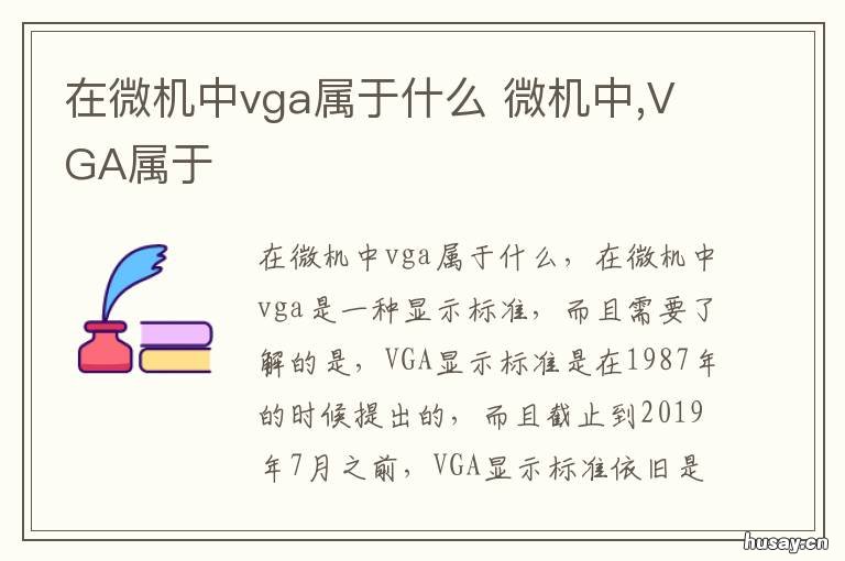 在微机中vga属于什么 在微机中vga属于什么?