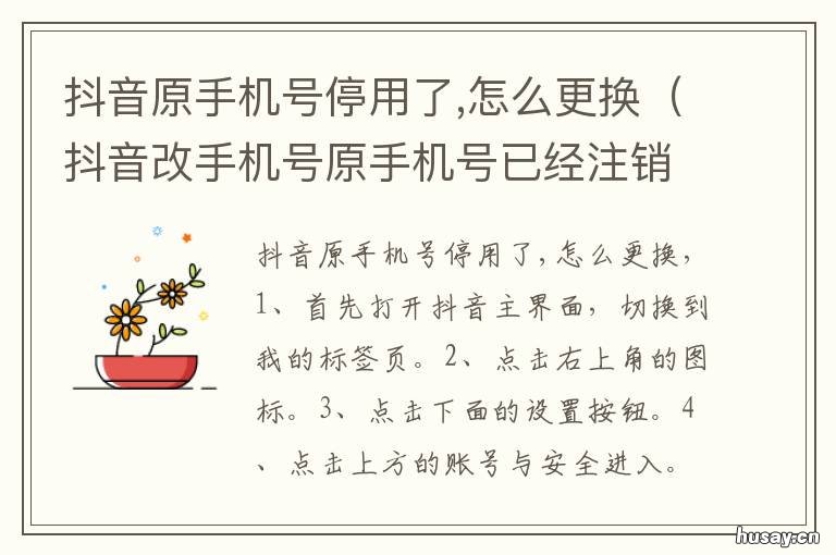 抖音原手机号停用了 抖音原手机号停用了怎么办